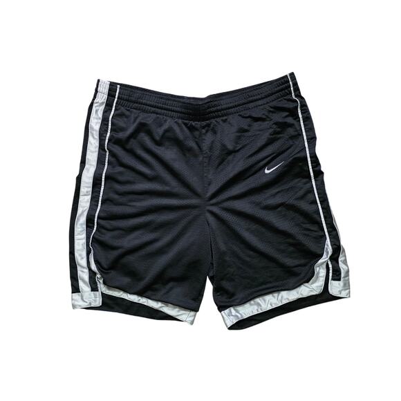 Nike Hoops Basketball Shorts Men’s L Black Silver Lined Baggie - Picture 1 of 6